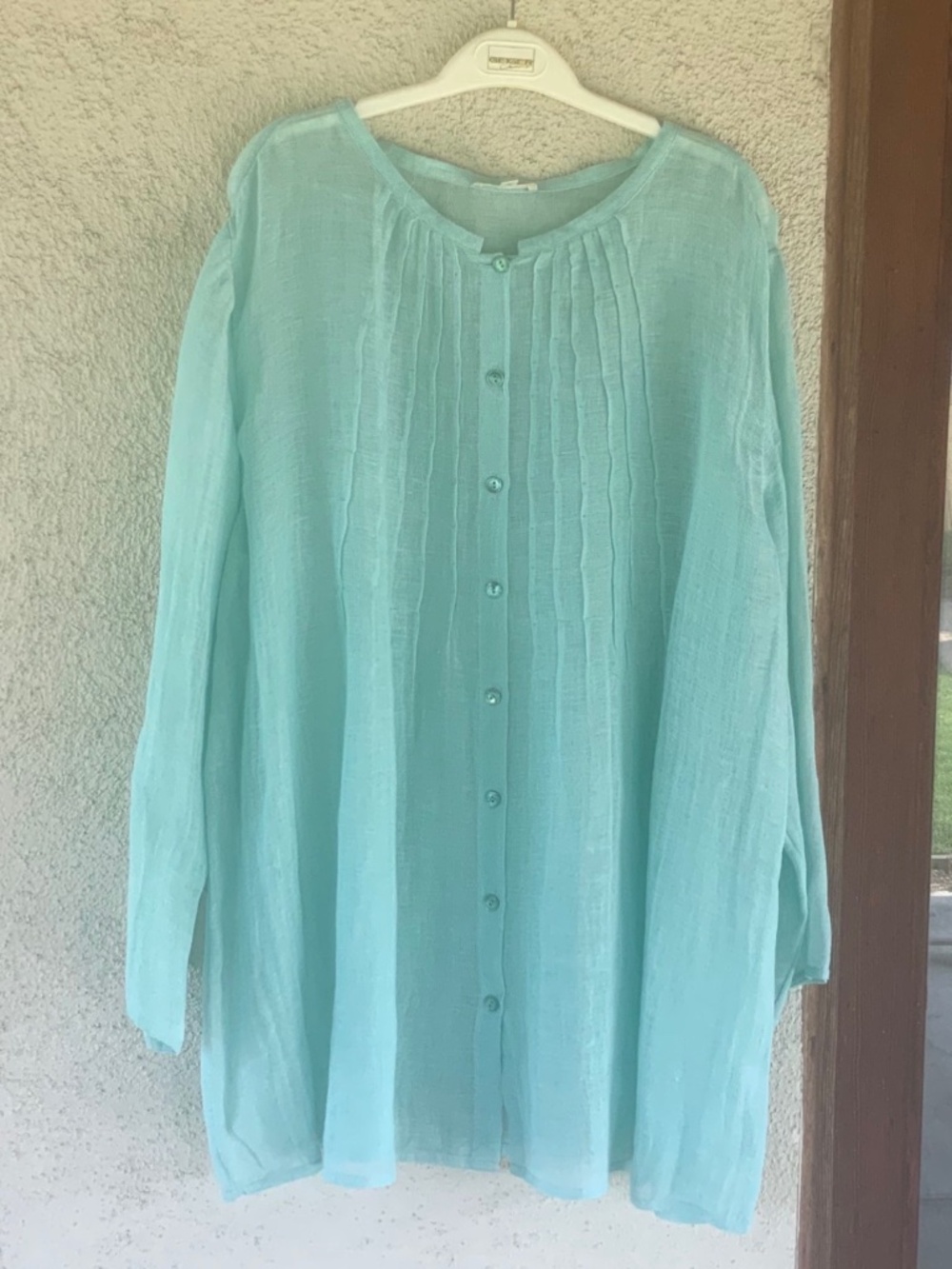 EILEEN FISHER 100% ITALIAN LINEN TUNIC - Picture 4 of 5